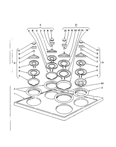 Cook top section
