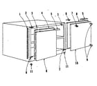 Kenmore 1019906500 cabinet and doors diagram