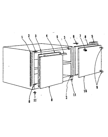 Cabinet and doors