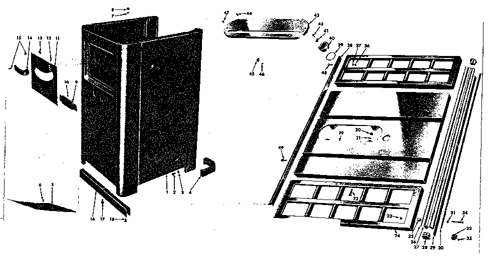 Table and cabinet