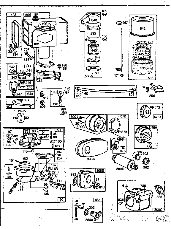Carburetor and fuel tank assembly