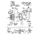 Briggs & Stratton 326400 TO 326499 (0611 - 0611) flywheel assembly and blower housing diagram