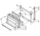 Kenmore 1068376760 freezer door parts diagram