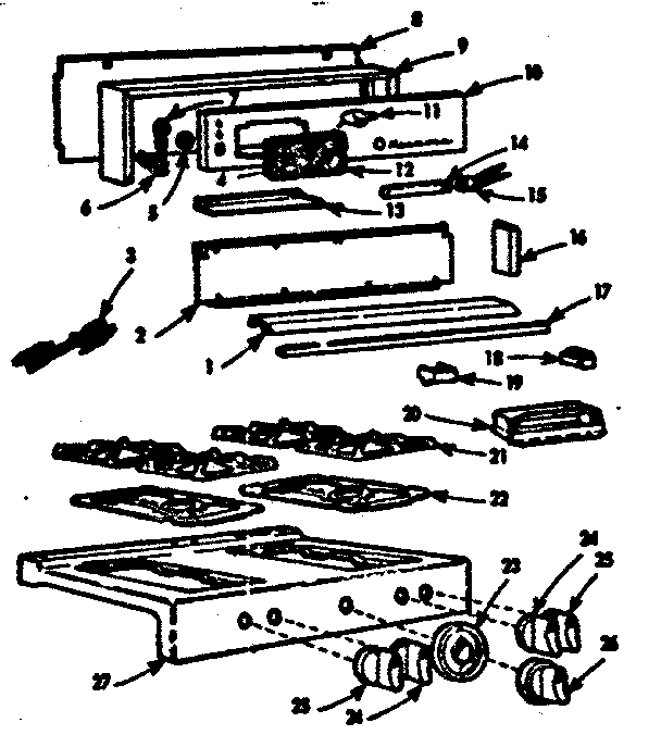 Backguard and main top