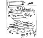 Kenmore 103716630 backguard & maintop section diagram