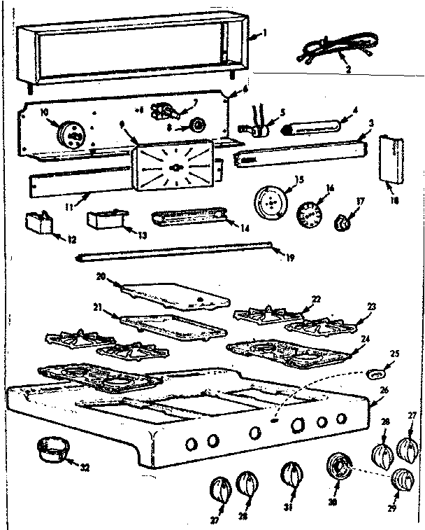 Backguard & maintop section