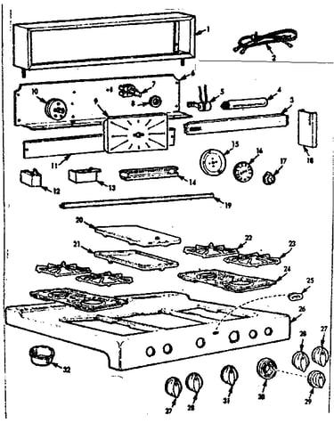 Backguard & maintop section