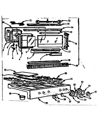 Backguard and main top