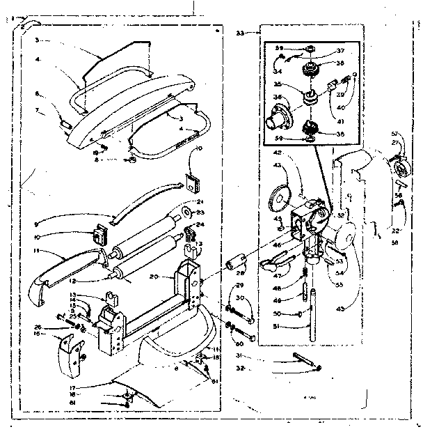 Wringer gear case