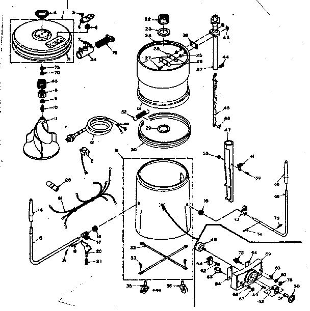 Wringer washer machine sub assembly