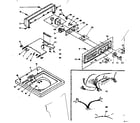 Kenmore 1106305653 top and console assembly diagram