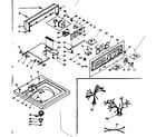 Kenmore 1106305703 top and console assembly diagram