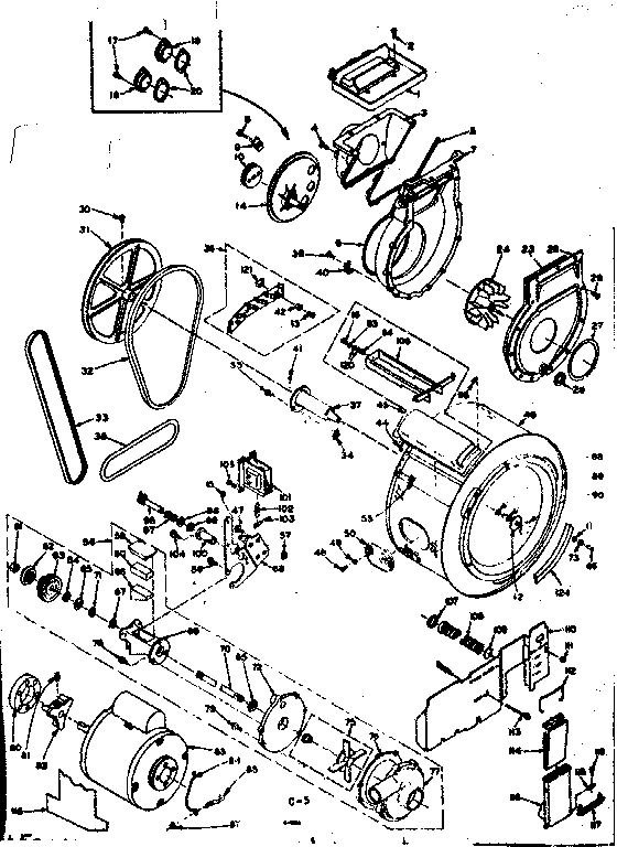 Blower cylinder pump & motor