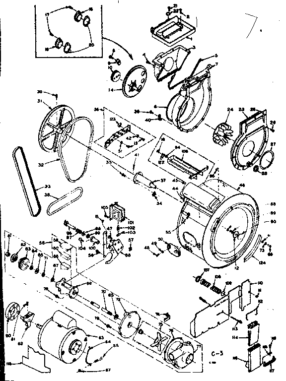 Blower, cylinder, pump and motor