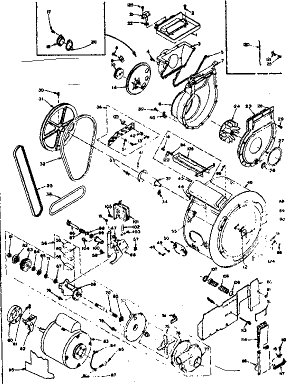 Blower, cylinder, pump & motor