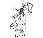 Craftsman 91761407 engine and chain assembly diagram