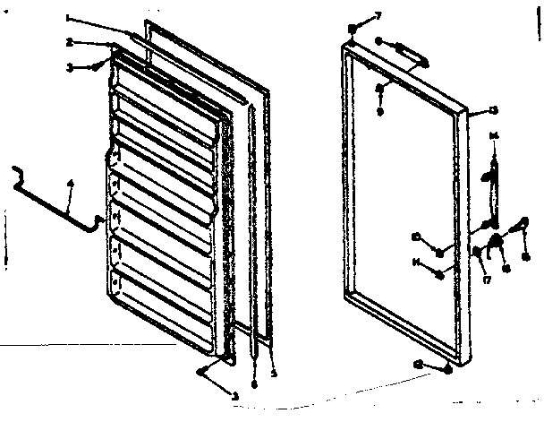 Freezer door parts
