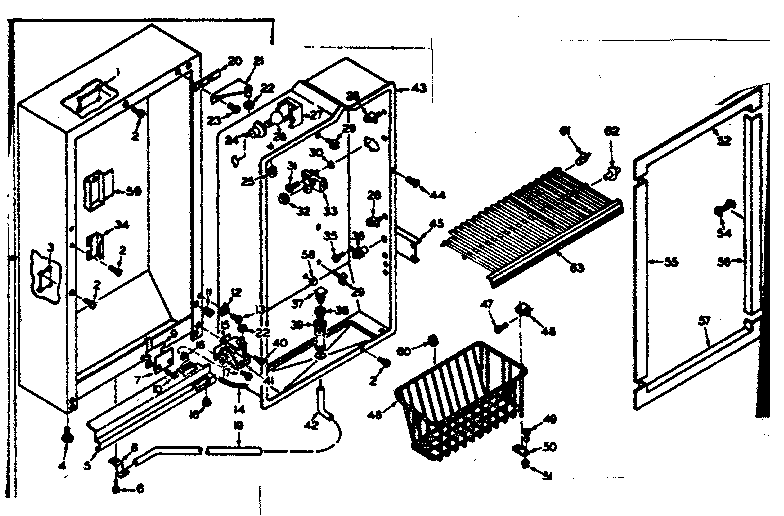 Freezer cabinet parts