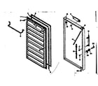 Kenmore 1066323211 freezer door parts diagram