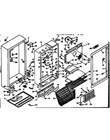 Freezer cabinet parts