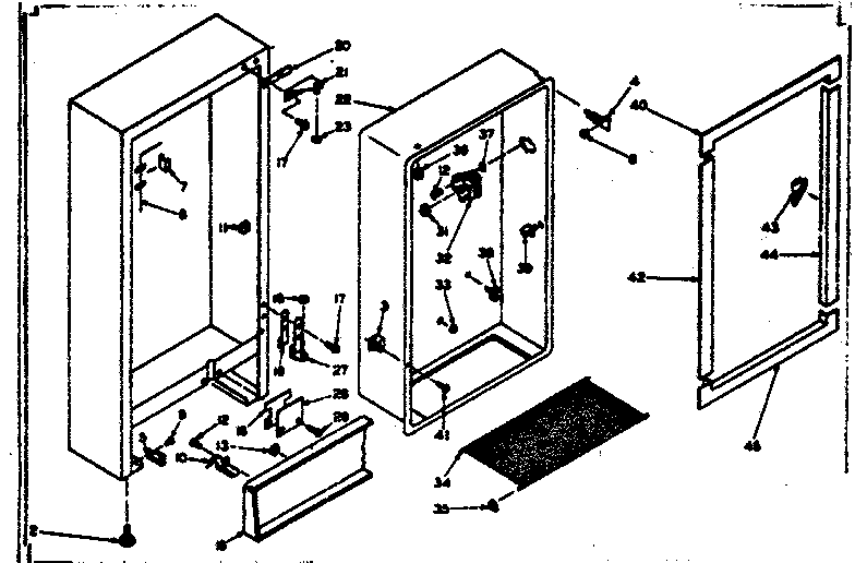 Freezer cabinet parts