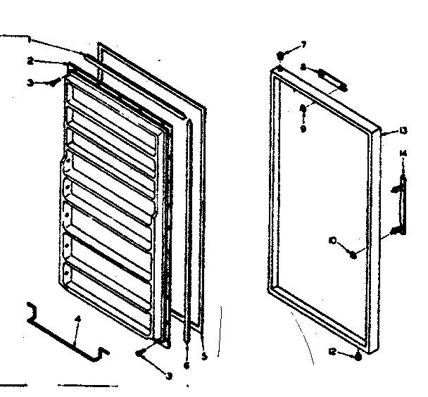Freezer door parts