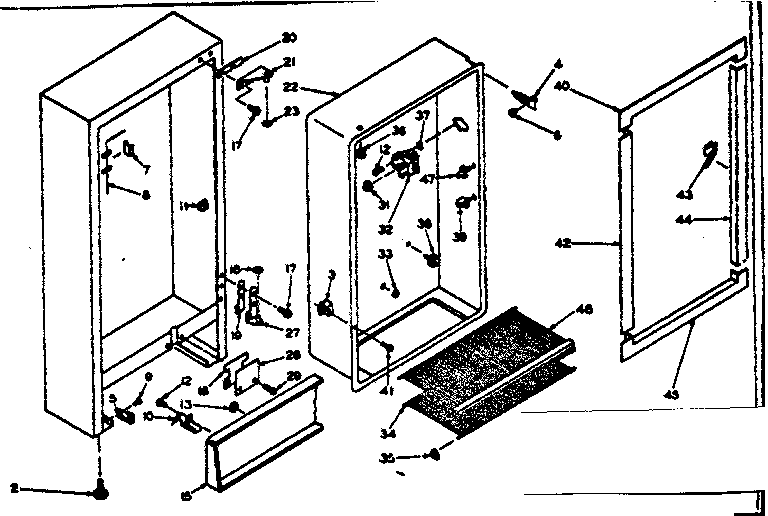 Freezer cabinet parts