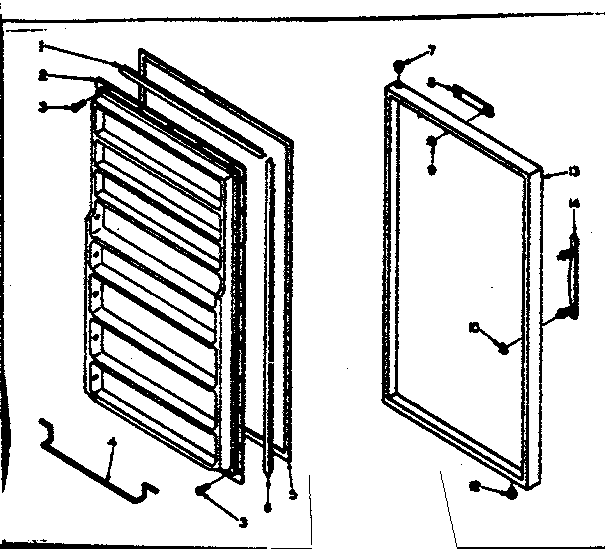 Freezer door parts