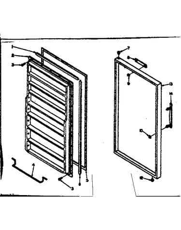 Freezer door parts