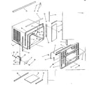 Kenmore 25363070 cabinet and front parts diagram