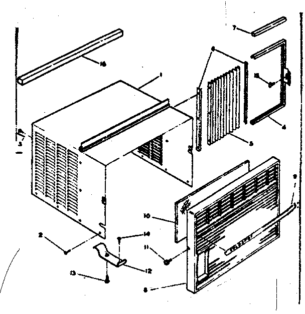Cabinet and front parts