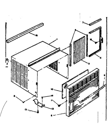 Cabinet and front parts