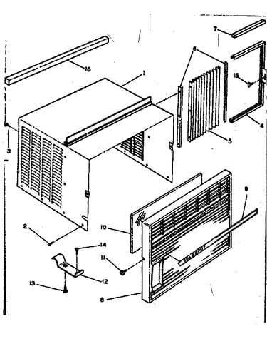 Cabinet and front parts