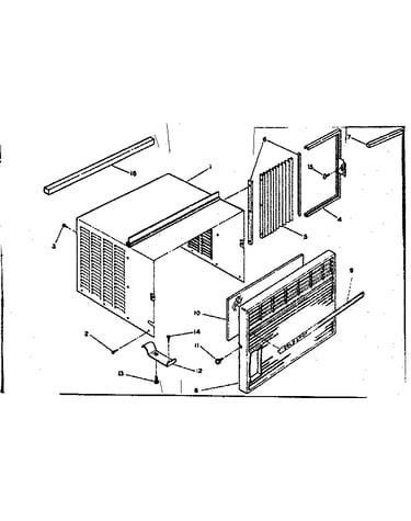 Cabinet and front parts