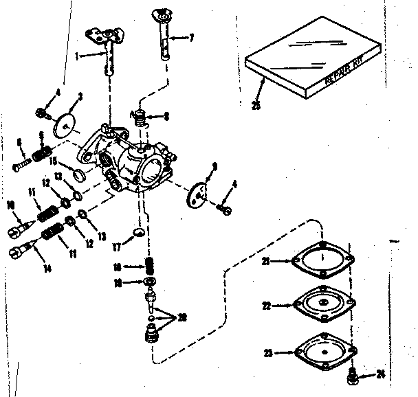 Carburetor no.30119 (power products 0234-14)