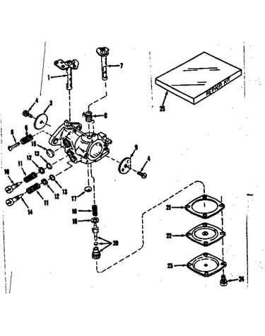 Carburetor no.30119 (power products 0234-14)