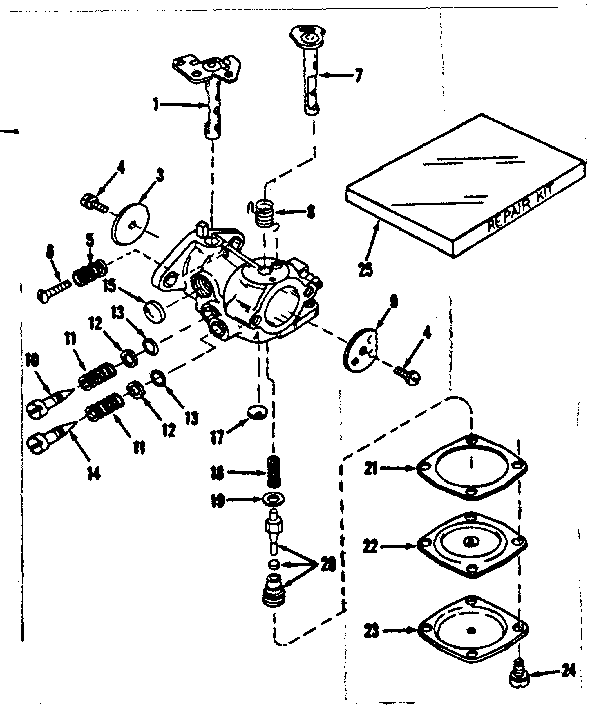 CARBURETOR NO. 30119 (POWER PRODUCTS #0234-14)