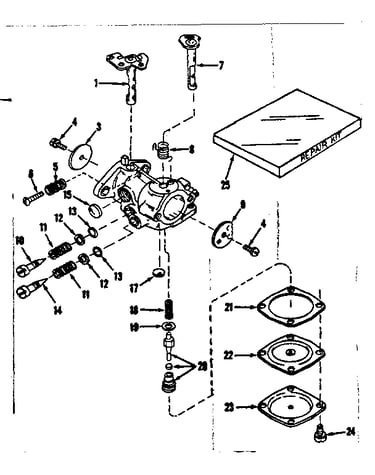 Carburetor no. 30119 (power products #0234-14)