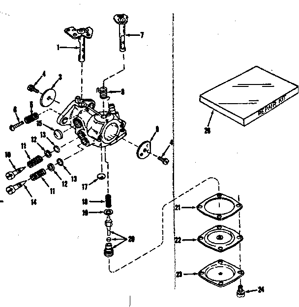 Carburetor no. 29928 (power products #0234-07)