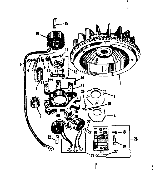 Alternator magneto no. 29557 (fw-2534b)