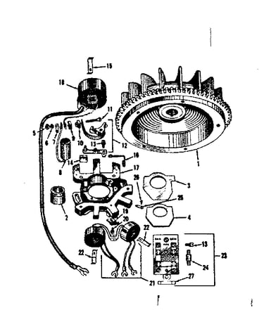 Alternator magneto no. 29557 (fw-2534b)