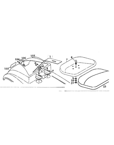 Seat and top half of body