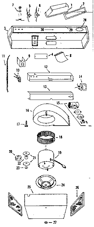 Kenmore range hood with blower