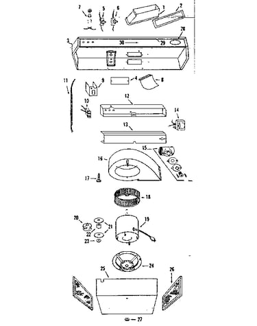 Kenmore range hood with blower