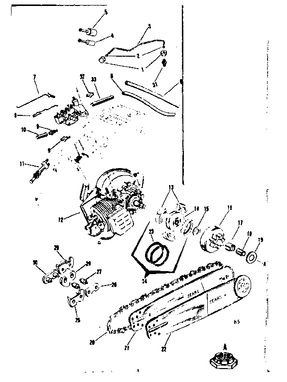 ENGINE/CHAIN AND GUIDE BAR