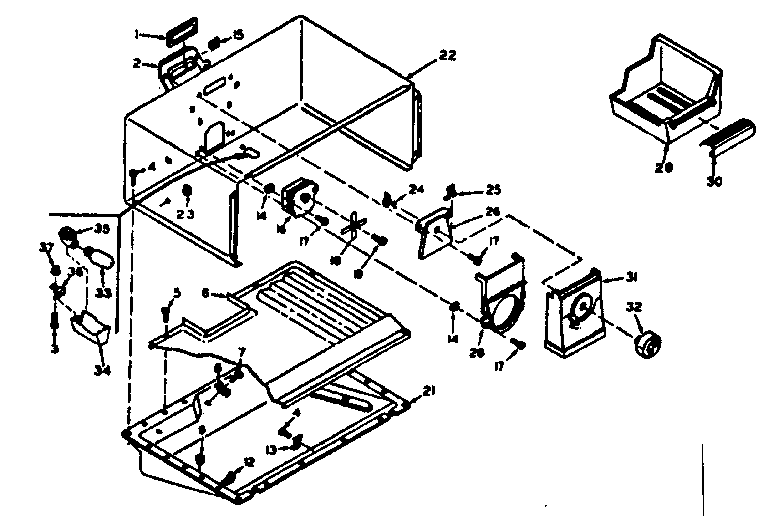 Freezer section parts