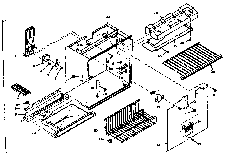 Freezer section parts