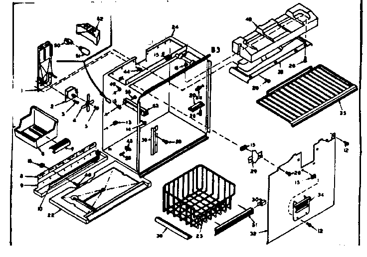 Freezer section parts