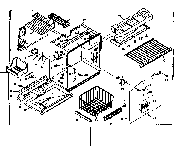 Freezer section parts