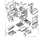 Kenmore 1066658131 cabinet parts diagram